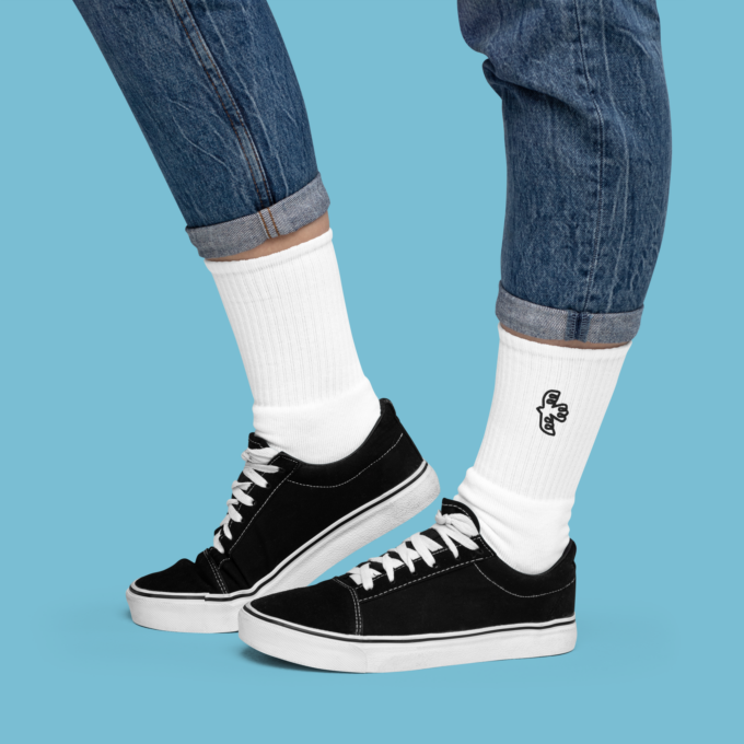 Pablo Dove 2 Embroidered socks