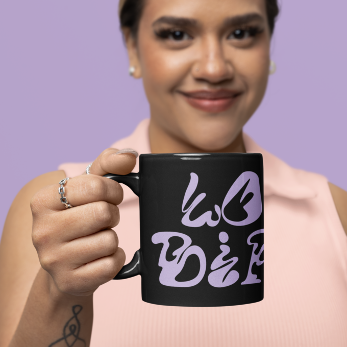 Dizzy Love Black Mug