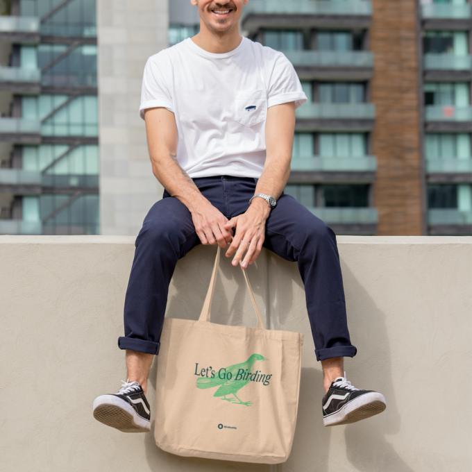 Green Birding Tote bag	Green Birding Tote bag - Image 3